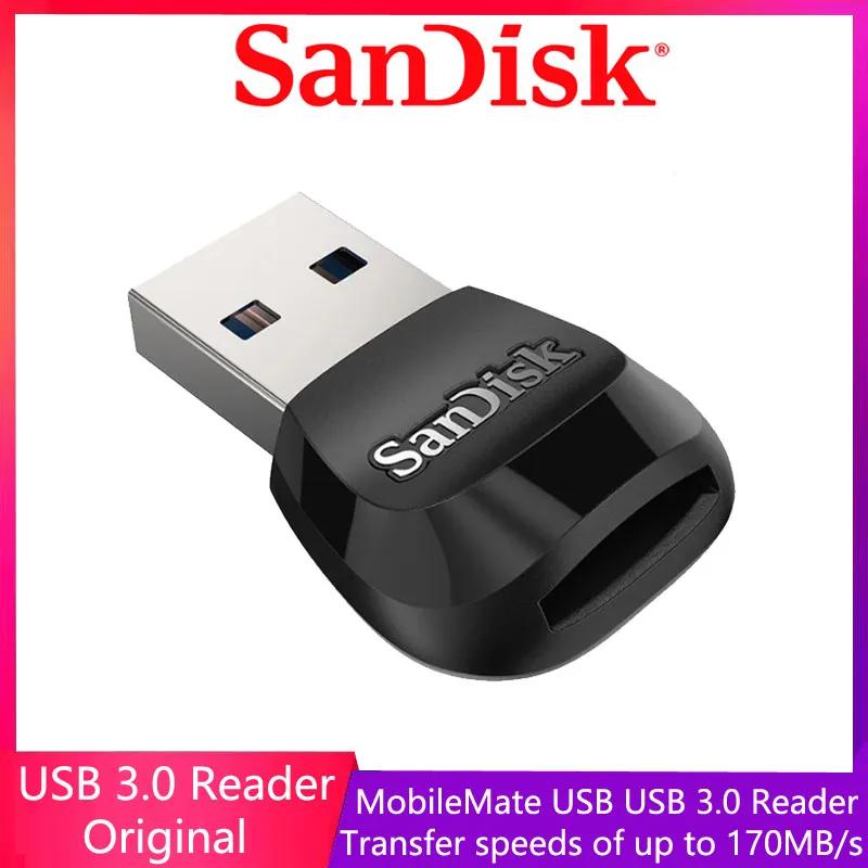 SanDisk MobileMate USB 3.0 , UHS-I ũ SDHC ũ SDXC ޸ ī , B531, ִ 170 MB/s  